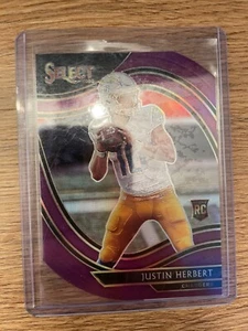 2020 Panini Select Justin Herbert Field Level Purple Die Cut - Bild 1 von 1
