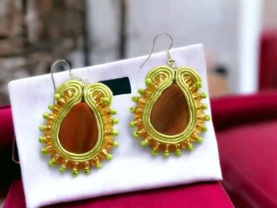 Ohrringe Technik soutache Kunsthandwerk  - Bild 1 von 4