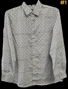 Mens Long Sleeve Button Down Dress Shirt Sizes Small to XL Style # 1 ABSTRACT - Picture 1 of 3