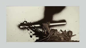 Emilio SCANAVINO - "Tramature", (G) - Serigrafia, 28,5 x 58 cm - Imagen 1 de 5