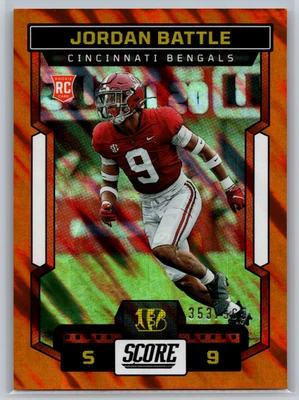 Jordan Battle 2023 Panini Score Lava Rookie 565 #386 Cincinnati Bengals - Image 1 of 2