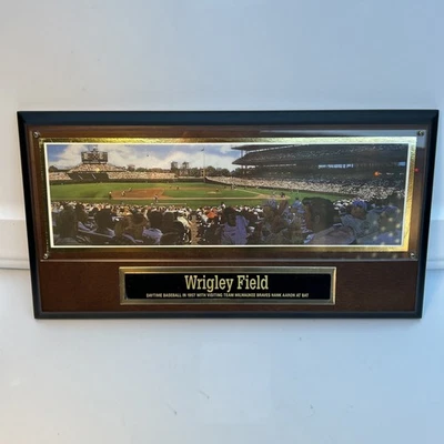 Placa de impresión deportiva Wrigley Field Chicago Cubs MLB 1994 Hank Aaron 1957 Foto 1 de 4