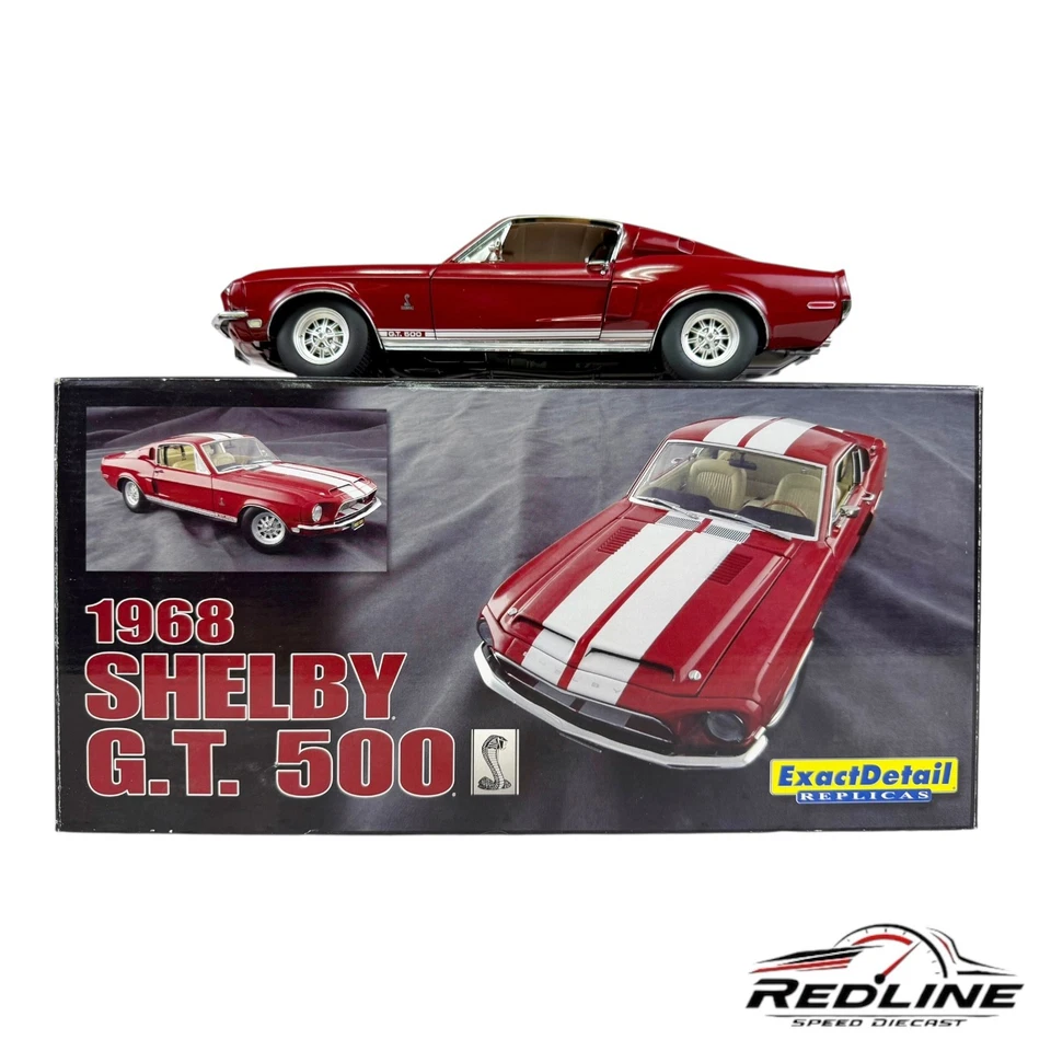 🐎🐎Exact Detail 1968 Shelby GT 500 Mustang Wimbledon RED 1:18 B3🐎🐎 - Image 1 of 4