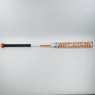 Worth Mayhem Retmay Single Wall Alloy Slowpitch Softball Bat 34" 27oz White — 第 1/4 张图片