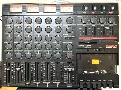 TASCAM PORTA TWO Ministudio 4-Track Cassette Recorder Serviced Tested - Image 1 of 4