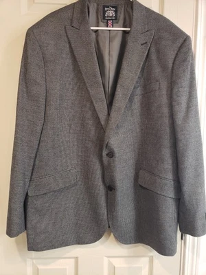 Blazer Abrigo Deportivo The Savile Row Company Gris Negro Espiga 52R Grande y Alto  Foto 1 de 4