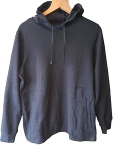 Vintage LL Bean Womens Hoodie Medium Black Pullover Hooded Jumper Pockets 517559 - Picture 1 of 4