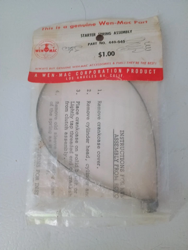 Wen-Mac 初学者弹簧总成 NOS 部件编号 440-040 — 第 1/2 张图片