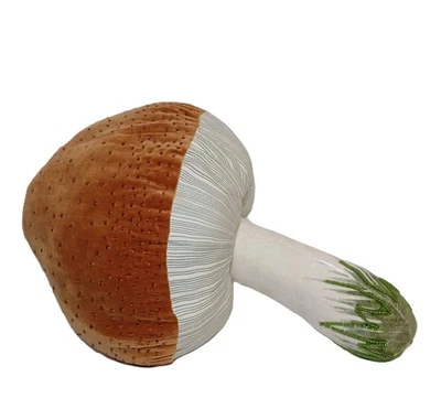 John Derian Target Beaded Orange Mushroom Shaped Throw Pillow Velvet Cotton - Image 1 of 4