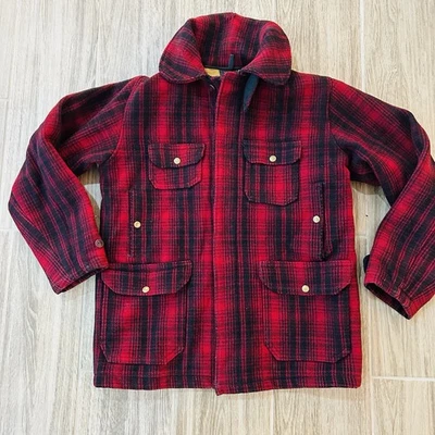 Vtg 1950s  Woolrich Hunting 503 Wool Jacket Mens 40 Medium Buffalo Plaid Coat #2 - Image 1 of 4