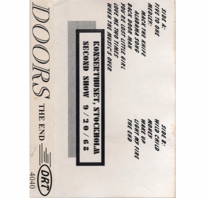 The Doors "The End" Tape DRT Dirt Road Tapes Live German Set RARE 1993 Foto 1 de 2
