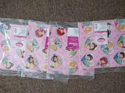 Hallmark Disney Princess Flat Pink Gift Wrap- 8 Sheets Total NEW - Image 1 of 3