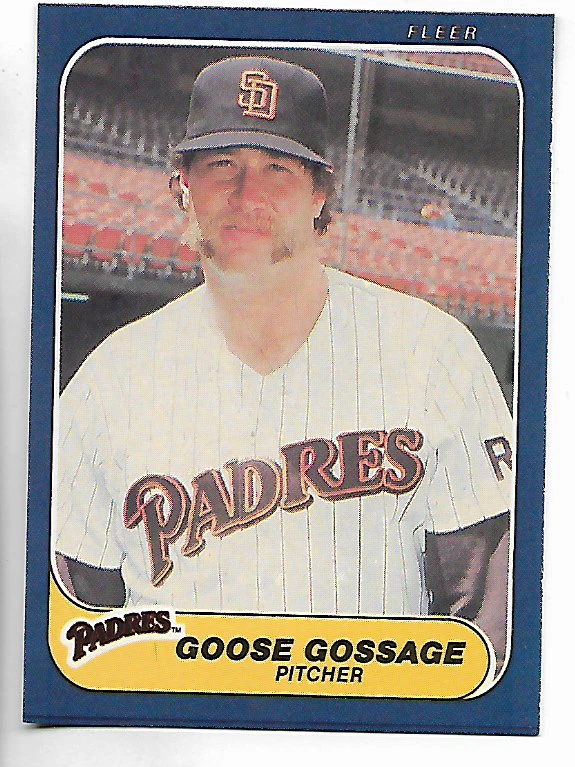 1986 Fleer Goose Gossage Card - Image 1 of 1