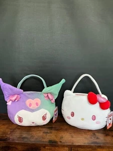 New with tags JAZWARES Hello Kitty AND Kuromi Plush Buckets 2025 by Sanrio - Picture 1 of 10
