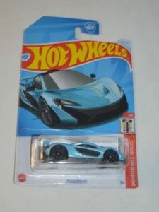 HOT WHEELS 2024 QUARTER MILE HEROES 1/5 - McLAREN P1 METALLIC LIGHT BLUE - Picture 1 of 5