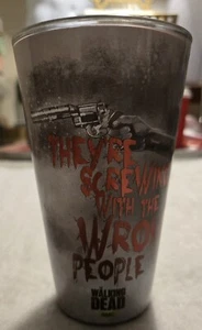 Just Funky Walking Dead Glass Pint Cup They're Screwing the Wrong People AMC - Picture 1 of 3