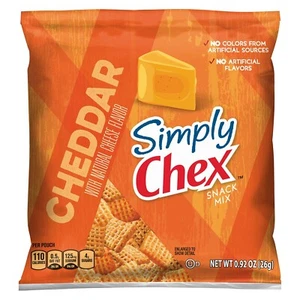 Simply Chex Cheddar Snack Mix - 0.92 Ounce Packs, 60 Individually Wrapped Bags - Picture 1 of 9