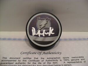 Dave Andreychuk Autographed Signed Tampa Bay Lightning Puck "Reverse Retro" COA 