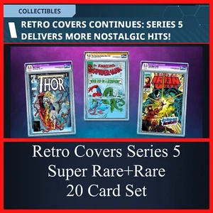 SERIES 5 RETRO COVERS ‘25 SR+RARE 20 CARD SET-TOPPS MARVEL COLLECT . - Picture 1 of 1