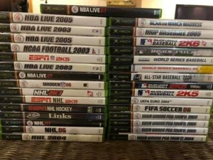 Lot of 31 Xbox Sports titles! Some Complete! Madden + NHL + Tiger Woods ++ - Picture 1 of 3