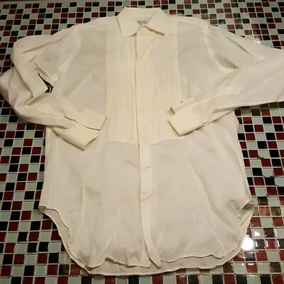 Camisa social vintage anos 60 anos 70 ~ Melville OFF branca formal DOILY smoking média 15x35 - Imagem 1 de 4