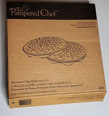 The Pampered Chef - Microwave Chip Maker #1241 (Set Of 2) - NIB - Image 1 of 3