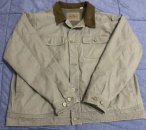 VTG 80’s Woolrich Men’s Canvas Corduroy Collar Sherpa Lined Jacket 2XL 🔥 - Picture 1 of 11