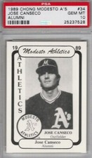 1989 Chong Modesto A's #34 Jose Canseco PSA 10 - POP 18!! - ONLY ONE ON EBAY 1/1