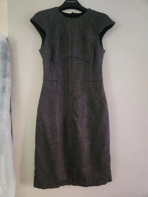 Vestido Vaina Zara Mezcla Lana Gris Talla S Foto 1 de 4