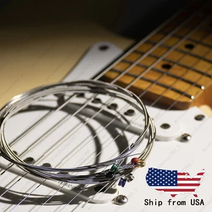 1/3 Set  Electric Guitar Strings Replacement Steel String 1st-6th 0838 0942 1046 - Picture 1 of 19