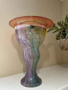 HERVORRAGENDE SELTENE GROSSE 11" Koata Boda KUNSTGLAS DOSE DOSE VASE Kjell Engman NEUWERTIG mit Etikett - Bild 1 von 10