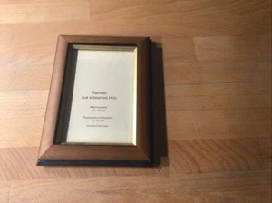 Bilderrahmen Holz Braun Gold Schwarz Foto 10 X 15 Fotorahmen wie NEU - Bild 1 von 2
