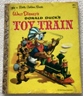 VG 1972 HC Little Golden Book Early ED Walt Disney's Donald Duck's Toy Train