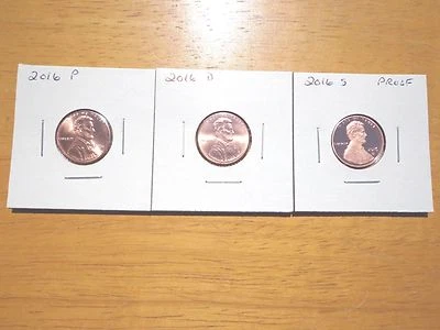 2016 P D S Lincoln Cent Penny Proof 3 Coin Set Lot - Image 1 of 2
