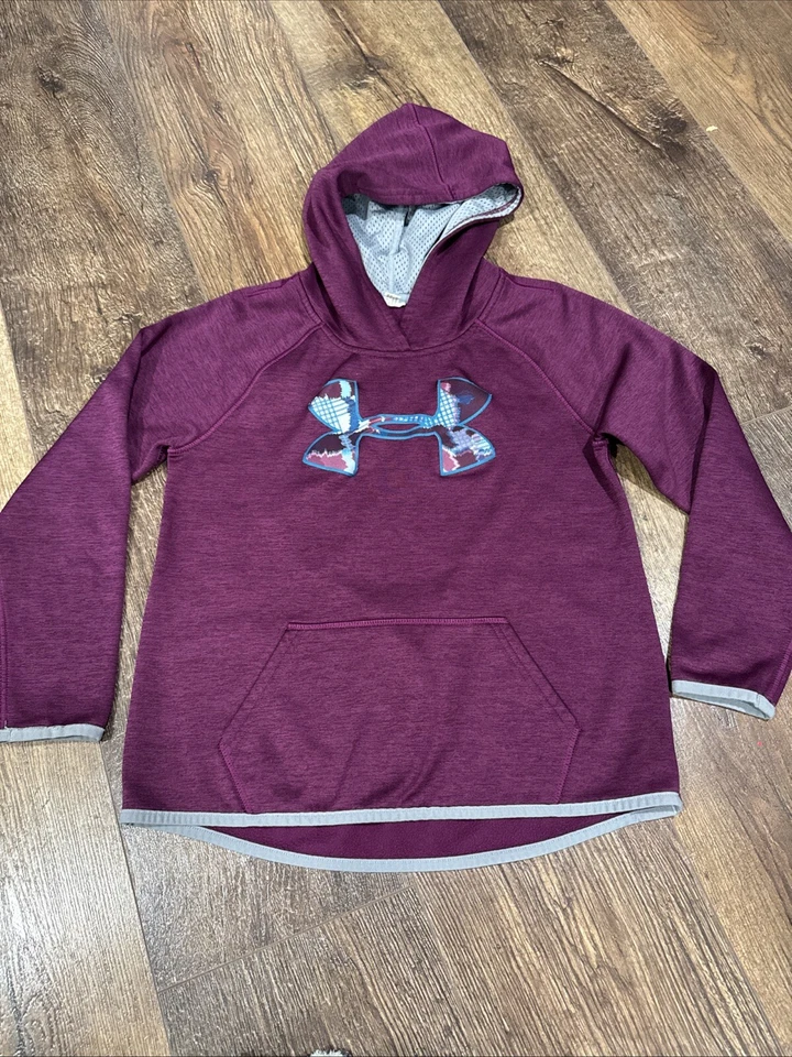 Little Girls Under Armour Maroon Pullover Jacket Size 10/12 EUC!!! - Image 1 of 3