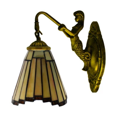1-Light Stained Glass Wall Light Sconce Tiffany Style Retro Wall Lamp Fixture - Image 1 of 4