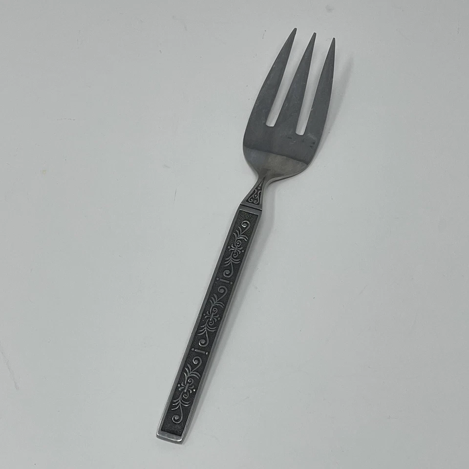Stylecraft SYF10 Stainless Steel Meat Serving Fork  Square Tip Scroll Japan + - Image 1 of 4