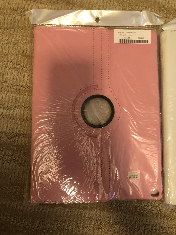 iPad Pro 12.9” Swivel Folio Case with Multi-position Stand Pink - Image 1 of 4