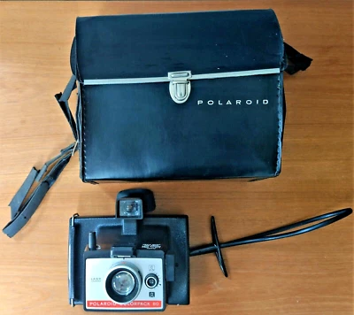 Appareil photo vintage Polaroid Colorpack 80 avec étui non testé 195X - Photo 1/4