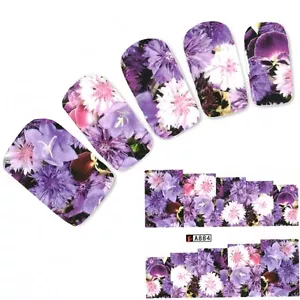 Nagel Sticker Blumen Blüten Art Water Decal - Bild 1 von 2
