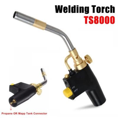 TS8000 Trigger Start Style Propane Blow Torch Kit Brazing Soldering Mapp Gas Map