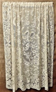 Ainsley Ivory Cotton Blend Lace Window Panel 61 x 84 Diningroom Livingroom Bedrm - Picture 1 of 5