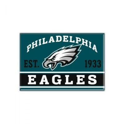 TWO PHILADELPHIA EAGLES, 2.5" X 3.5" METAL MAGNETS FROM WINCRAFT (MIX or MATCH) - Image 1 of 2