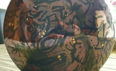 DesignerVase Steuler 420/17 Keramik 420Cari Zalloni Gold/Türkis/Schwarz Hinseher - Bild 1 von 4