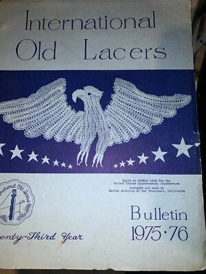RARE INTERNATIONAL OLD LACERS Bulletin 1975-76 Patterns & Articles Lace - Image 1 of 4