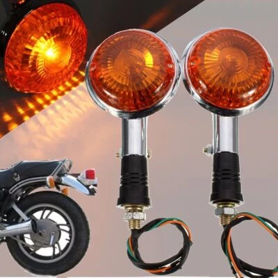 2X Lente intermitente de luz de señal de giro ámbar para Yamaha Virago 85-99 Foto 1 de 4