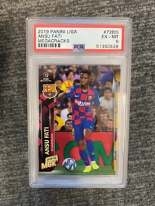 2019 PANINI LIGA Ansu Fati #72BIS Megacracks FC Barcelona Rookie PSA 6 - Picture 1 of 1