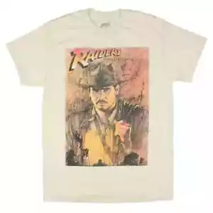 Genuine Indiana Jones Raiders of The Lost Ark Distressed Poster T-Shirt Men's Lg - Picture 1 of 4
