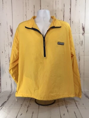 Chaqueta cortavientos suéter Sperry Top Sider para hombre media cremallera amarilla talla mediana Foto 1 de 4
