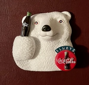 Vintage 1995 Coca Cola Eisbär Kühlschrankmagnet - Bild 1 von 2